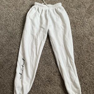 White Fox white sweatpants/joggers